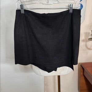 Naked Zebra Faux Suede Skort